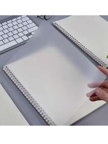 1 A4/A5 Grid Notebook, 80 Pages Thick Paper, Durable Metal Spiral Binding, Tear-Off Easy Perforated Pages, Waterproof PP Hard Cover, Minimalist Aesthetic, Essential For School/Office Desk, Suitable For Note-Taking, Sketching, Writing, Planning, Student/Teacher/Business Gift, Multifunctional Stationery - Multicolor - View 2