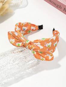 1pc Cute Bow Headband, Women's Holiday Party Bunny Ear Headband - Multicolor - View 10