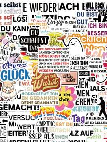 50Pcs Funny German Stickers Motivational Stickers Inspirational Stickers Positive Stickers Affirmation Stickers Vinyl Waterproof Stickers For Journaling Computer Scrapbook Luggage Water Bottle Phone - H - View 7