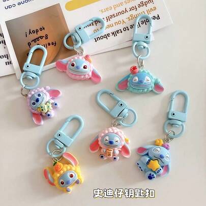 Stitch Fashionable Creative Cartoon Keychain | Stitch Cute Cartoon Keychain, Car Key Chain, Small Backpack Pendant | Gift, Car Accessories, Bag Decoration | Car Keychain, Backpack Decoration, Bag Accessories, Student Backpack Accessories, Wallet Pendant