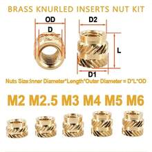 100pcs M1.4-M5 3D Printing Brass Heat-Set Knurled Threaded Insert Nuts, Embedded Parts, Heat-Staked Threaded Inserts - A - View 10