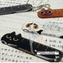 5 piezas Regla transparente de 5cm, figura de gato lindo, regla de ensamblaje divertida, regla de dibujo para estudiantes, regla plegable transparente y creativa de acrílico, herramienta de medición y dibujo de plástico simple para estudiantes, útiles escolares, herramienta de dibujo, adecuada para la escuela, la oficina, reglas - Conjuntos - Ver 2