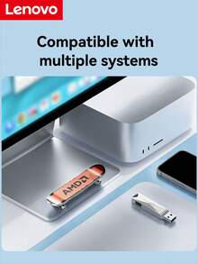 Ổ USB Flash tốc độ cao Lenovo 3.2 inch, thiết kế ván trượt độc đáo, cổng kết nối kép USB/Type-C, xoay 360 độ, dung lượng lớn 128GB, ổ USB thích hợp cho nhiều thiết bị. - Xem 8