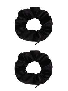 1/2/3/5/7/9/10pcs Silk Material Hair Ties With Hidden Pocket, Multi-Functional Hair Accessory Storage Bag, Portable Coin Purse, Beach Bag, Back To School Essential, Non-Waterproof Travel Supplies, Back To School Season Study Supplies, Holiday Camping Essential, Vacation Accessory, Mini Summer Style, Suitable For Women And Girls, Velvet Headband, Hidden Pocket Headband, Suitable For Storing Keys, Dollars, Lipstick And Other Small Items. - Multicolor - View 40