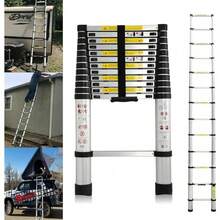 Escaleras De Aluminio Plegables De Aluminio Multiusos, 3,8m Plateado - C - Ver 6