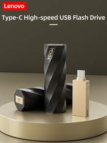 Ổ đĩa flash USB tốc độ cao Lenovo Type-C, dung lượng lớn 128GB, truyền tải tốc độ cao và ổn định, nhỏ gọn và dễ mang theo, thiết kế dạng nhấn để tháo ra chỉ với một cú nhấp chuột, thiết bị đa năng, ứng dụng đa dạng. - Xem 2