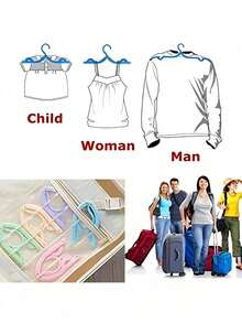 1/3/5/8/10pcs Portable Foldable Travel Clothes Hangers, No Clips, Foldable Clothes Drying Rack, Anti-Slip Design, Suitable For Retail Stores, Essential Cruise Accessories (Random Color) - Multicolor - View 7