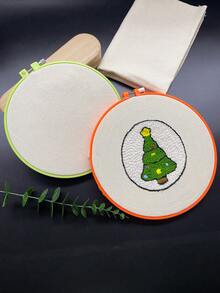 1 miếng/bộ, Vải thêu chấm bi màu be 14CT, vải thêu cotton, có khóa viền, kích thước 50*70cm, vật tư may vá thích hợp cho việc tự làm thêu đục lỗ. - Vải thêu in sẵn - Xem 2