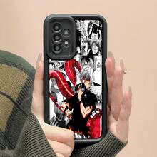 Ken Kaneki cabello blanco tema ghoul rojo.funda de teléfono Fundas compatibles con ,Apple,VIVO,OPPO,,, y Honor.Fabricadas en silicona TPU,ofrecen protección contra golpes y caídas. - Negro - Ver 5