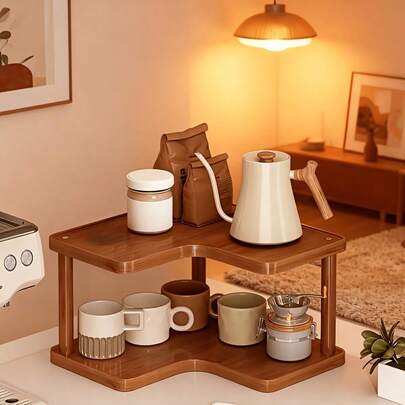 Designer Desktop Storage Rack, Suitable For Placing Coffee Cups, Water Cups And Mugs On Desktop Or In Corners. It Is The Perfect Corner Storage Solution For Small Spaces.