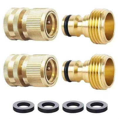 Quick Connect Garden Hose Connector - Lockable Double Female Hose Connector, Convenient For Repairing Or Connecting Water Guns, Faucets And Nozzles - Durable Leak-Proof Design, Suitable For Gardening And Outdoor Use