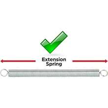 Prime-Line SP 9621 Extension Spring, Spring Steel Construction, Plated 0.041 GAx 15/32 In. 4-1/2 In. Closed Single Loop, (2 Pack) - 15/32 In. X 4-1/2 In. - View 4