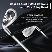 Men's Left-Handed Complete Golf Clubs & Bag Set W/460CC #1 Driver #3 Fairway - Blue - View 5