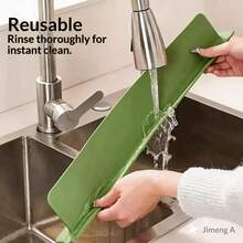 【吸盘固定】厨房水槽防溅板，可清洗重复使用，凸起式设计，吸盘固定，厨房蔬菜洗碗防溅，可清洗重复使用，厨房水槽防溅板，吸盘固定防溅板，蔬菜洗碗防溅，可清洗重复使用，吸盘式水槽防溅板，厨房蔬菜洗碗防溅，凸起式设计，可清洗重复使用，家用厨房水槽防溅板，吸盘固定，蔬菜洗碗防溅，可清洗重复使用 - 彩色 - 查看 1