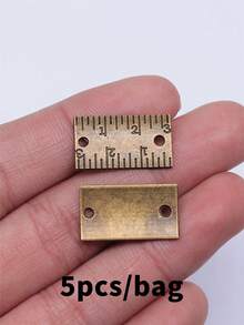 5 piezas de 12x22mm Conectores con diseño de regla, Encantos para herramientas para hacer pulseras, collares y joyería artesanal - Conector  de regla - Ver 9