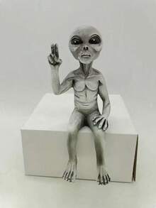 【趣味触感】外星人喝啤酒雕像 - 趣味十足的太空装饰品，绿色外星人手拿啤酒杯，非常适合摆放在桌面或书架上，是科幻迷的理想礼物，也是圣诞节、节日、送给挚友的绝佳选择，更是假日必备、科幻主题房间装饰的完美之选 | 俏皮的外星人设计 | 精致的工艺，外星人主题装饰，家居装饰 - 彩色 - 查看 14