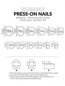 24pcs Short Oval 3D Gel Nail Stickers, Create Faux Pearl Flower Nail Art, French Acrylic Press-On Nails, Short Size Perfectly Fit False Nails Set, Includes: 1pc Jelly Gel And 1pc Nail File, Easy To Wear, French Nail Stickers Suitable For Women And Girls For Daily, Party And Other Occasions Nail Supplies - 多色 2 - 查看 7