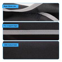 1pc Universal Car Seat Back Storage Bag, Large Capacity Oxford Cloth Car Trunk Organizer Bag With Multiple Pockets, Multi-Functional Storage Net Pouch, Car Storage Solution - Black - View 8