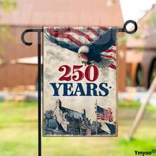 1pc Double-Sided Garden Flag | Premium Polyester 250 Years Patriotic Banner Featuring Majestic Soaring Bald Eagle And Historic Stone Chapel For Semiquincentennial Parades  Material: Polyester, Ideal For Garden Decor 12x18 Inch - 旗幟 - 查看 3