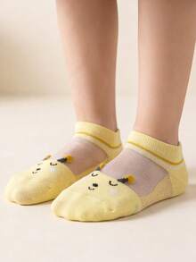 5 Pairs Kids Cartoon Cute Adorable Breathable Soft Comfortable Fashionable Versatile Ankle Socks - Multicolor - View 3