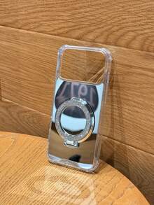 1pc Makeup Mirror Phone Case, Glitter Kickstand Phone Protective Cover Compatible With IPhone 11/12/12 Pro/12 Pro Max/13/13 Pro/13 Pro Max/14/14 Pro/14 Pro Max/15/15 Pro/15 Pro Max/16/16 Pro/16 Pro Max/16 Plus/17/17 Pro/17 Pro Max/17 AIR, , - Silver - View 9