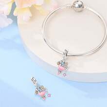 Mặt dây chuyền hình mèo con mạ bạc, thích hợp để gắn vào vòng tay 3mm, đồ trang sức thời trang tự làm cho nữ, quà tặng ngày lễ/sinh nhật. - Nhiều màu - Xem 5