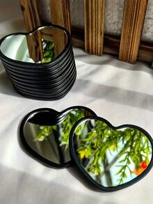 1pc/5pcs/10pcs/20pcs/50pcs Heart-Shaped Compact Mirror, Student Portable Mirror, Travel Purse Pocket Mirror, Heart-Shaped Makeup Mirror,Cheap,Stocking Stuffers,Makeup,Makeup Tools,Cheap Stuff,Gifts,Gifts For Women,Christmas Gifts,Giveaways,Travel,Cheap Stuff,Travel Essential - 彩色 - 查看 5