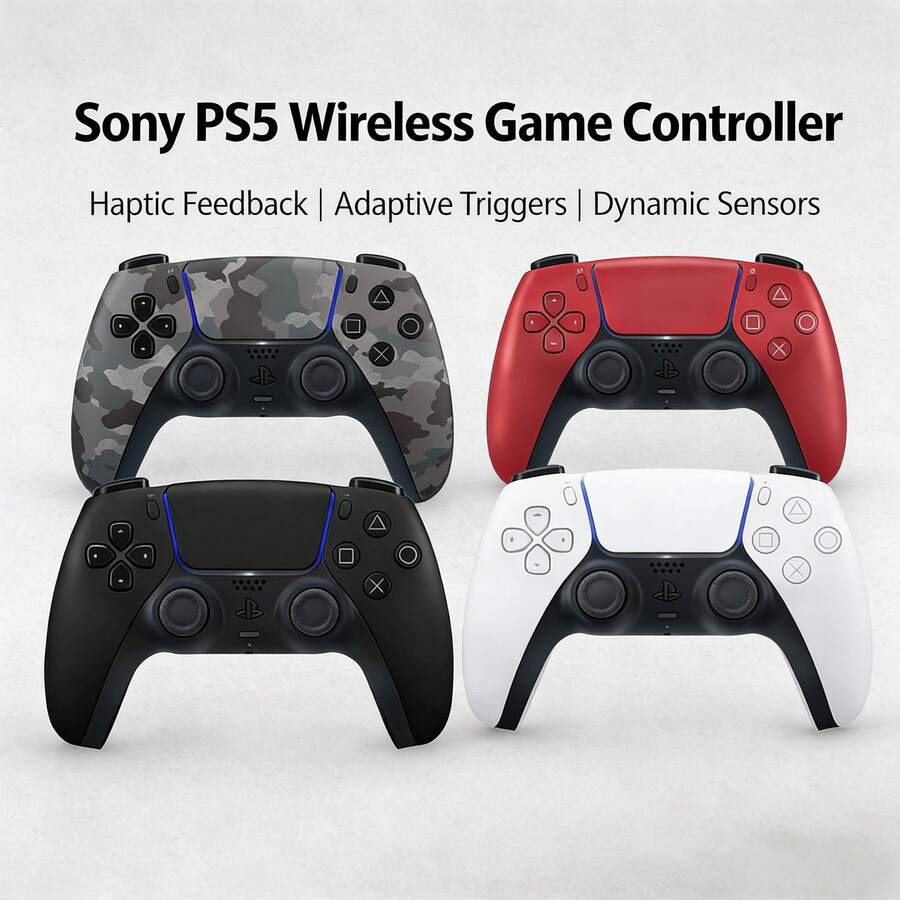 Sony The PS5 DualSense Wireless Game Controller Features 3D Haptic Feedback And Smart Triggers, Perfectly Compatible With Steam/PS5, Providing A Comprehensive Upgrade To Your Gaming Experience! - View 1