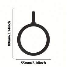 [Future Style] Wireless Charging Q-Shaped Aluminum Alloy Sticker - Compatible With Any Smartphone, Durable Stainless Steel, Fashionable Design, Accented With Purple Glow - Multicolor - View 2