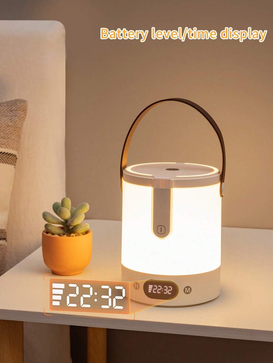 Rechargeable LED Night Light With Time Display, Hand Sweep Sensor/Remote Touch USB Charging Small Nightlight, Dimmable Bedside Lamp Suitable For Midnight Feeding, Eye Protection, Bedroom Sleep, Reading Room