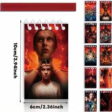 5本《怪奇物语》红色螺旋笔记本，学生便携笔记本，学习用品，返校派对礼物，款式随机 - 彩色 - 查看 8