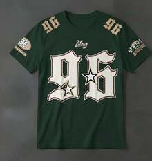 Unisex T-Shirt Streetwear New York King 96 Street Style Stylish Printed Shirt For Men And Women - 100% Cotton Promotion Free Fast Shipping - 墨綠色 - 查看 1