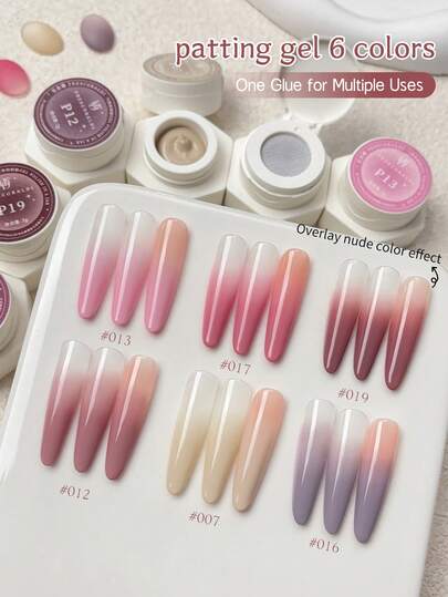 FRESCOBALDI 6-Farben Pinselbare, hochpigmentierte halbfeste Gel-Nagellacke, geeignet für Salon und Heimanwendung in allen Jahreszeiten