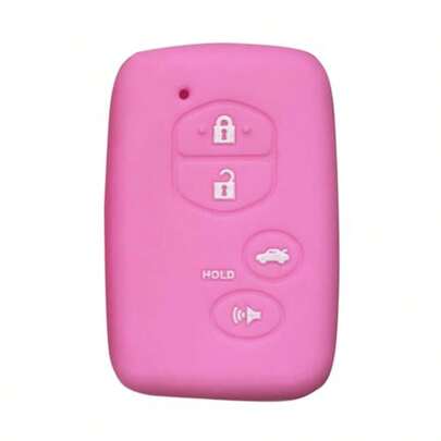 Key Fob Cover For  Camry 4 Buttons Remote Protector Case Fit For Avalon Camry Hybrid Corolla Highlander Hybrid Prius Plug In Hybrid Scion FR-S 10 Series Pink