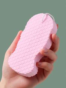 1pc Universal 3D Embossed Loofah Sponge, Body Cleaning Tool - Grey - View 9
