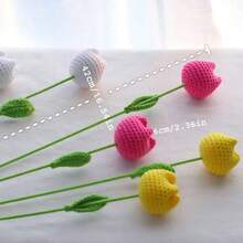 1/3/6/10 قطعة زهور التوليب المصنوعة يدويًا. زهور اصطناعية، زهور واقعية، زهور مصنوعة يدويًا، زهور من الخيوط. كهدية لها، الأم، المعلم، أو كديكور منزلي لمطعم، غرفة المعيشة، غرفة النوم، الزفاف والحفلات، مناسبة أيضًا للديكور الخارجي. مناسبة لرأس السنة الجديدة، عيد الحب، عيد الفصح، عيد الأم، العودة إلى المدرسة، الزفاف، عيد الميلاد وغيرها من المناسبات العامة - أصفر - مشاهدة 2