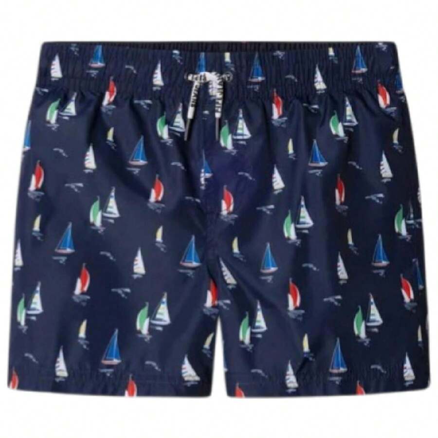 Maillot de bain Boats Pepe Jeans pour homme en bleu, idéal pour afficher style et confort à la plage ou à la piscine. Avec un imprimé nautique, un tissu léger et à séchage rapide, ce maillot de bain est parfait pour vos journées d'été. Profitez du soleil avec le meilleur look de PEPE JEANS ! - Bleu azur - Voir 1