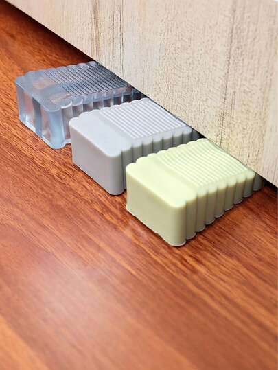 Bộ 3/1 cái chặn cửa chống gió sáng tạo, bề mặt nhựa mờ, chặn cửa, chặn cửa chống va chạm, chặn cửa an toàn chống va chạm cho cửa nhà, chặn cửa chống gió di động bằng silicon, chặn cửa khách sạn, chặn cửa di động không cần lắp đặt, chặn cửa chống va chạm yên tĩnh đặt trên sàn.