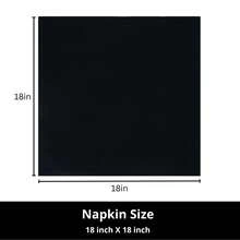 12pcs Solid Color Cloth Napkins, Washable Cotton Table Napkin For Household Dining Fall Autumn Decor Wedding Hotel 45*45cm - Black - View 2