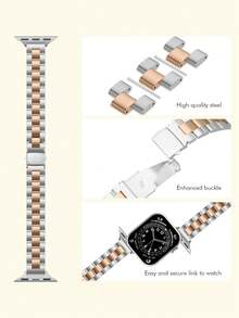 Bộ sản phẩm 2 món này bao gồm 1 dây đeo đồng hồ kim loại màu bạc mỏng 14mm thời trang và 1 miếng bảo vệ dây đeo đính kim cương. Đây là bộ dây đeo đồng hồ bảo vệ kép với chức năng chống sốc, chống trầy xước và chống bụi, phù hợp với Ultra 3/2/1, SE, S10/S9/S8/S7/S6/S5/S4/S3/S2/S1 Series. - Nhiều màu - Xem 5