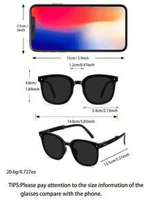 3 piezas/2 piezas Gafas plegables de moda, nuevo estilo de alta gama a juego - Multicolor - Ver 4
