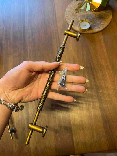 Vintage Hammered Texture T-Bar Cabinet Door Pull Handle, Antique Bronze Metal Drawer Knob, Rustic Farmhouse Furniture Hardware For Kitchen Cabinet/Wardrobe/Closet/Vanity, Multiple Sizes Available