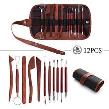 12pcs Ceramic Art Tools Set, Clay Sculpting Carving Combo, Soft Clay DIY Handcraft Accessories - 12-piece Pottery Tool Set - View 6