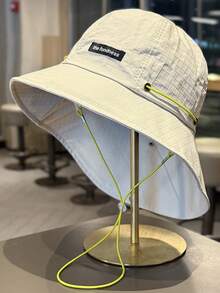 1 pieza Sombrero de cubo para mujer con estampado de cuadros, sombrero vaquero unisex, sombreros de sol ajustables de perfil bajo para todas las estaciones, unicolor sin estructura para hombres y mujeres, para regalos de viaje al aire libre - Multicolor - Ver 6