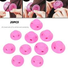 20pcs Non-Heating Hair Curlers, Silicone Bell-Shaped Hair Curling Rods, Suitable For All Hair Types, Easy To Use At Home Without Damaging Hair - Pink - View 12