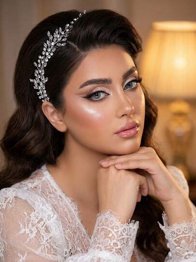 Elegant Bridal Crystal Headband, Shiny Women Hair Accessories Suitable For Wedding, Party, Easter