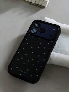 Shiny Starry Transparent Phone Case, Compatible With 17 Pro Max/16/15/14/13/12 Pro Max/11, Cute Dreamy Shiny Shock-Proof Protective Cover, Korean Style Gift - Black Background With Blue Stars - View 3