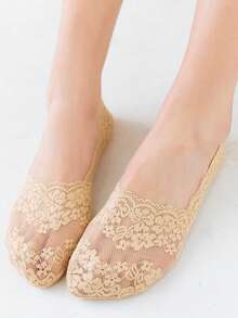 1/5/10双装 女士夏季薄款透气舒适网眼防滑船袜，高品质女士袜子 - 彩色 - 查看 10