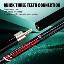 13mm Monster Shaped Billiard Cue Stick, Fashionable Red Design, Smooth Grip, Medium Weight 19.3oz, Nine Ball Sports Gift - Red - View 4