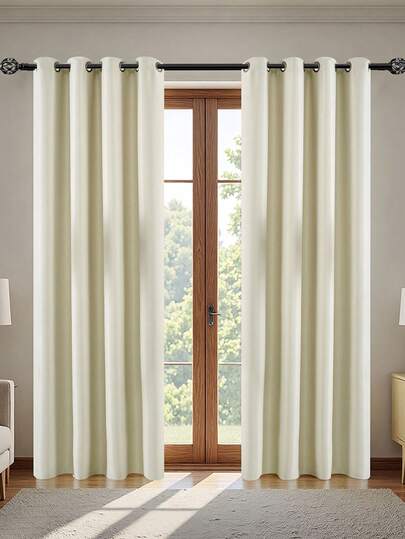 1 pezzo Tenda oscurante tinta unita, protegge la privacy, isolamento termico e blocco della luce, design con occhielli superiori per appendere facilmente, adatta per soggiorno, camera da letto, balcone e altre stanze | Decorazione per il soggiorno